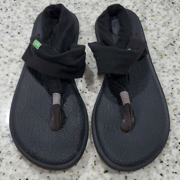 Sanuk womans black sandals,  size 7 - Picture 7 of 7